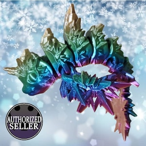 3d Printed articulated Frostphin Dragon Dolphin As Seen On Tiktok, Dolphin Fidget Toy, Flexi Frostphin, Birthday Gift, Gift for Her!