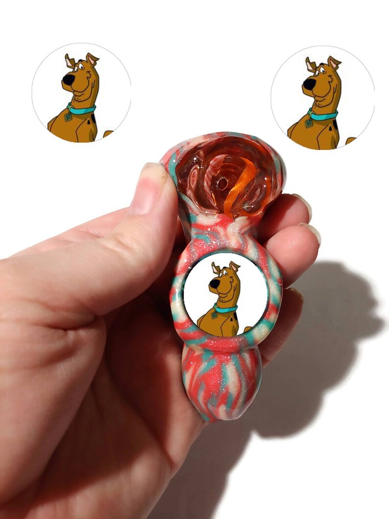 Custom Scoobydoo Glass Smoking Pipe Girly Pipes Unique Etsy