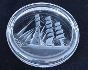 Lalique French Art Deco Glass Ashtray