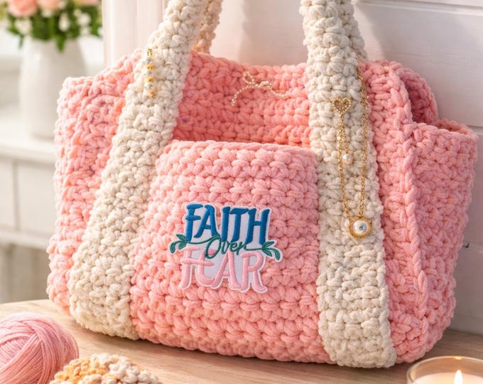 Handmade Chunky Crochet Tote Bag