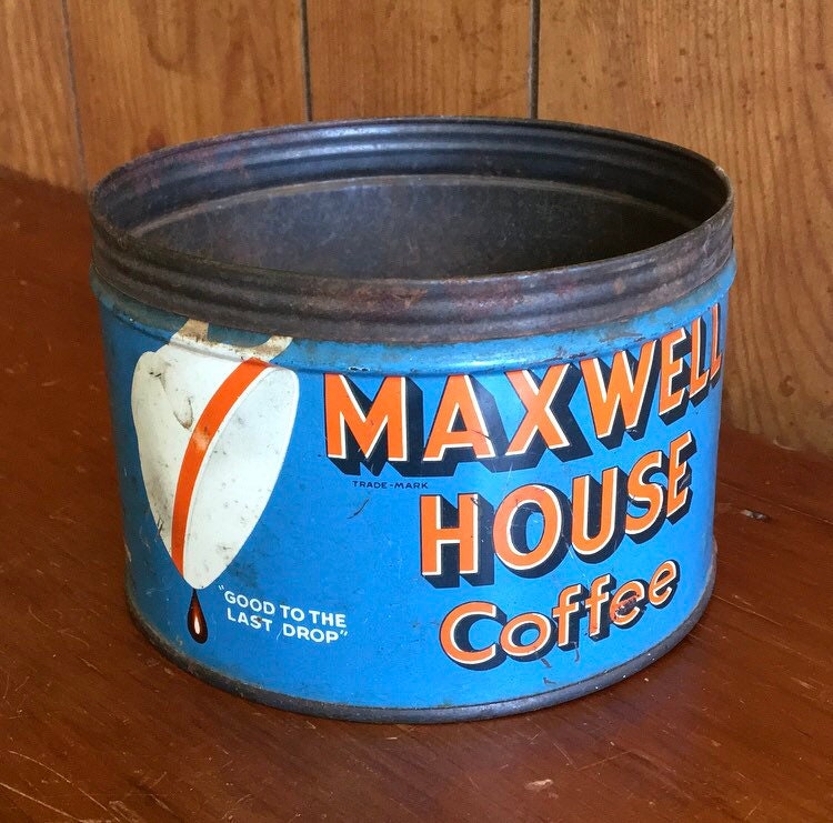Vintage Maxwell House Coffee Can Little Shop of Horrors Audrey II