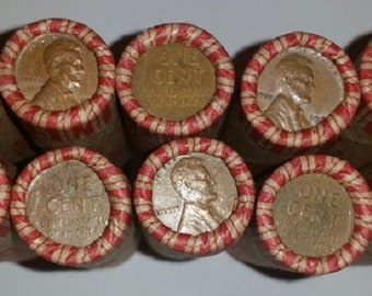 5 rolls of Unsearched Wheat pennies From Grandpa’s Stash