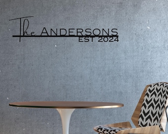 Personalized Family Name Metal Sign, Last Name Plaque, Custom Name Sign, Metal Address sign, Metal Family Sign, wedding, established sign