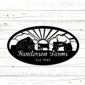 Custom Metal Farm Sign, Farmhouse Decor, Metal Sign For Farmer, Farmer Home Decor, Farm Address Sign, Farmer Gift, Farmer Outdoor Decor Home