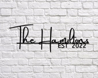 Custom Metal Sign, Personalized Metal Sign, Metal Signs Personalized, Outdoor Signs, Family Name Sign Metal, Last Name Metal Sign, Est Si