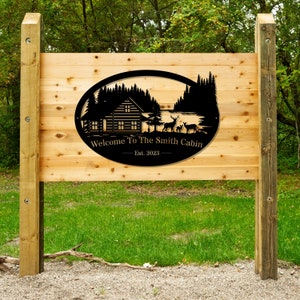 Custom Cabin Decor | Gift for Him | Custom Hunting Sign | Hunter Gift | Metal Outdoor Signs | Deer Hunter Sign | Metal Camping Sign Dad Gift