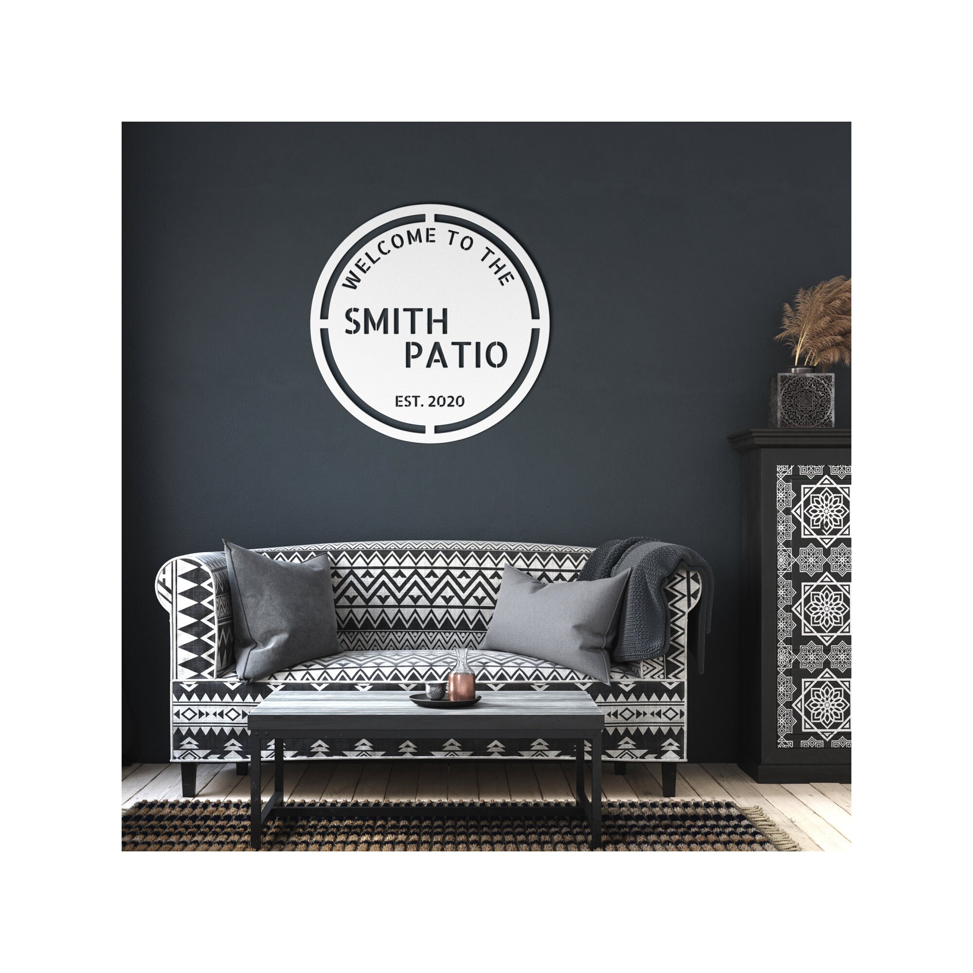 Custom Welcome to Our Patio Sign, Personalized Outdoor Sign for Patio ...
