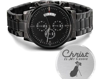 Christian Golf Watch Christ Is My Caddie Golf Gift For Dad Gift for Husband