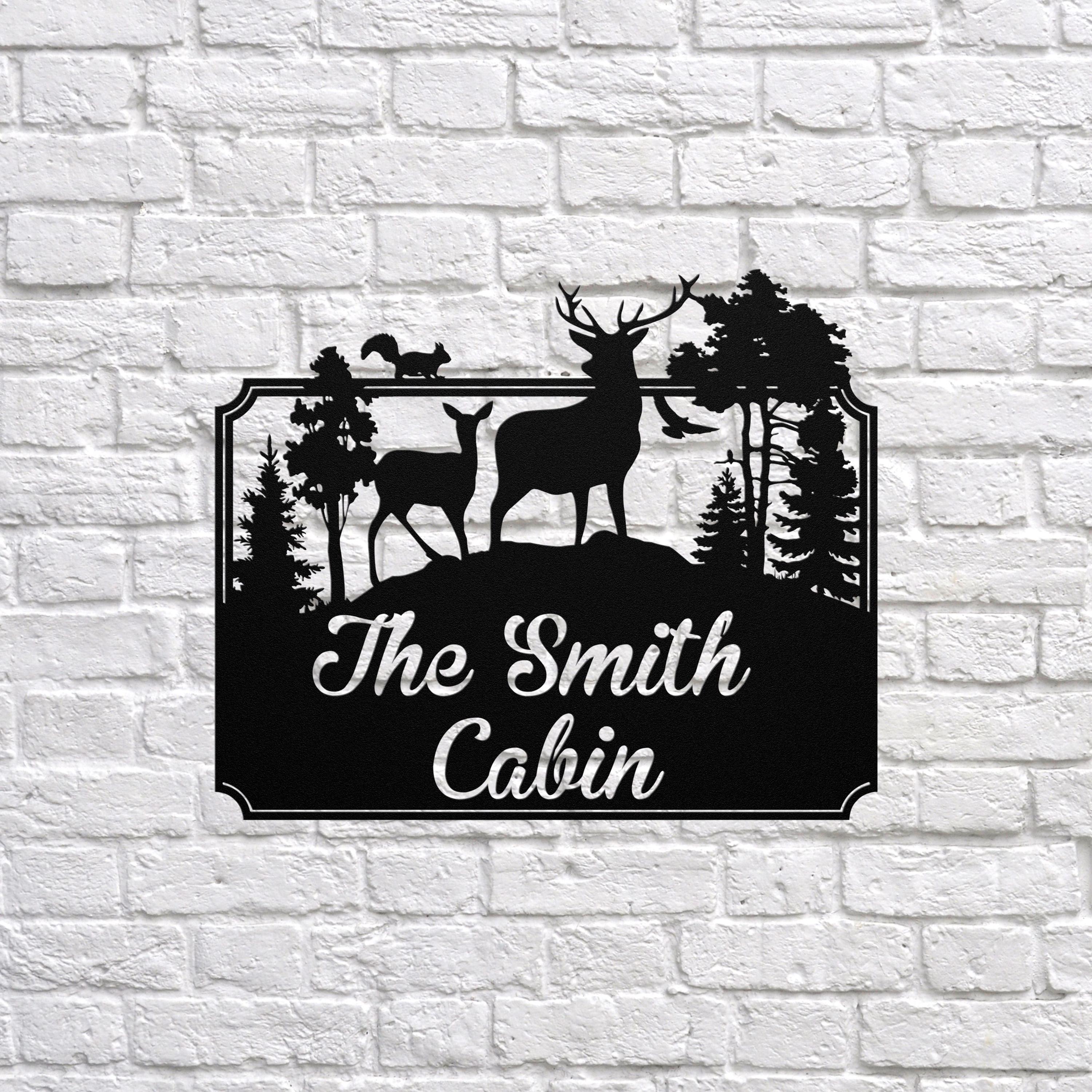 Custom Cabin Sign, Cabin Signs, Lodge Decor, Cabin Decor, Metal Camping ...