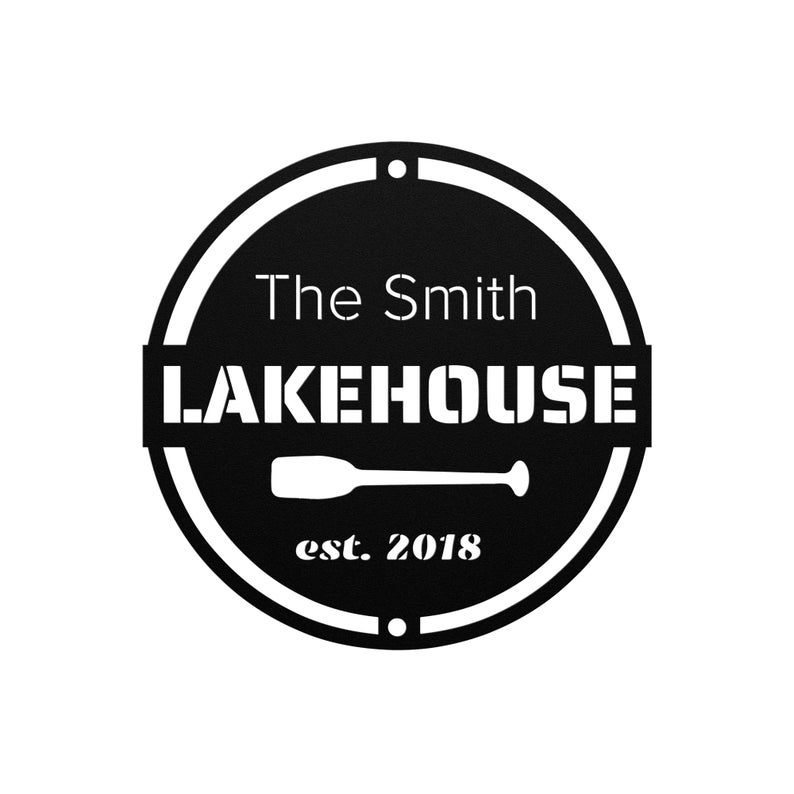 Metal Signmetal Letter Signlake Housefamily Name Etsy