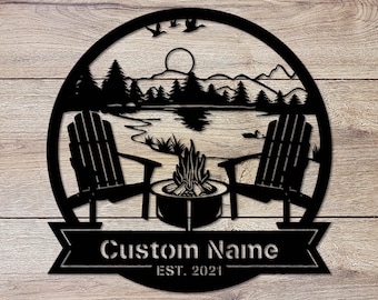 Campfire Sign, Metal Camping Sign, Fire Pit Sign, Camping Personalized Sign, Custom Metal Sign, Outdoor Metal Sign, Camping Decor