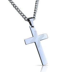Baseball cross necklace for youth hot sale
