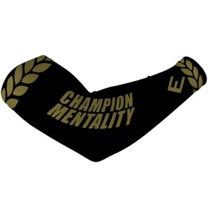 Champion Mentality Arm Sleeve - Youth & Adult Sizes - Sold Individually - All Sports - UPF 50+