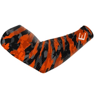Orange Fierce Arm Sleeve - Youth & Adult Sizes - Sold Individually - All Sports - UPF 50+
