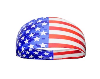 USA Flag 2.0 Headband - Great for Sports, Fitness, Working Out, Yoga. Pro Quality. Reversible. Unisex.