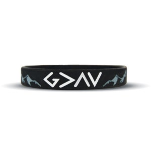 God is Greater than the Highs and Lows Wristband - 3 Sizes Available