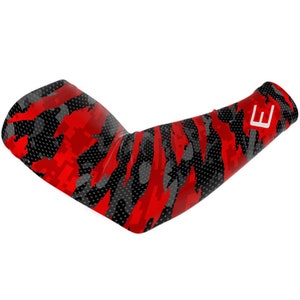 Red Fierce Arm Sleeve - Youth & Adult Sizes - Sold Individually - All Sports - UPF 50+