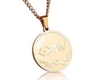14K Gold Plated God Is Greater Than The Highs and Lows Pendant With Chain Necklace - Stainless Steel
