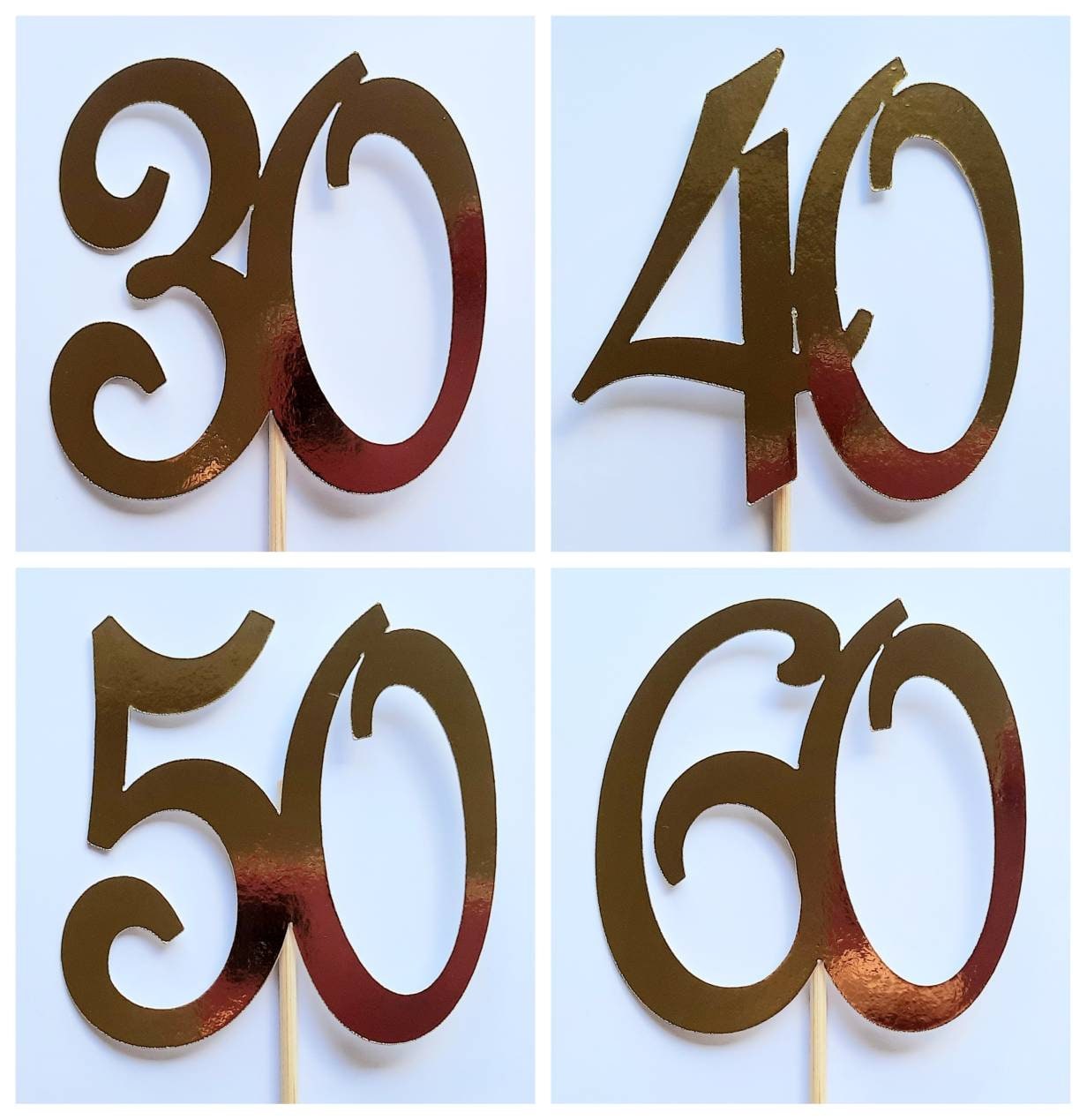 Large Number Cake Topper Any Age 18 21 30 40 50 60 70 80 90 - Etsy UK