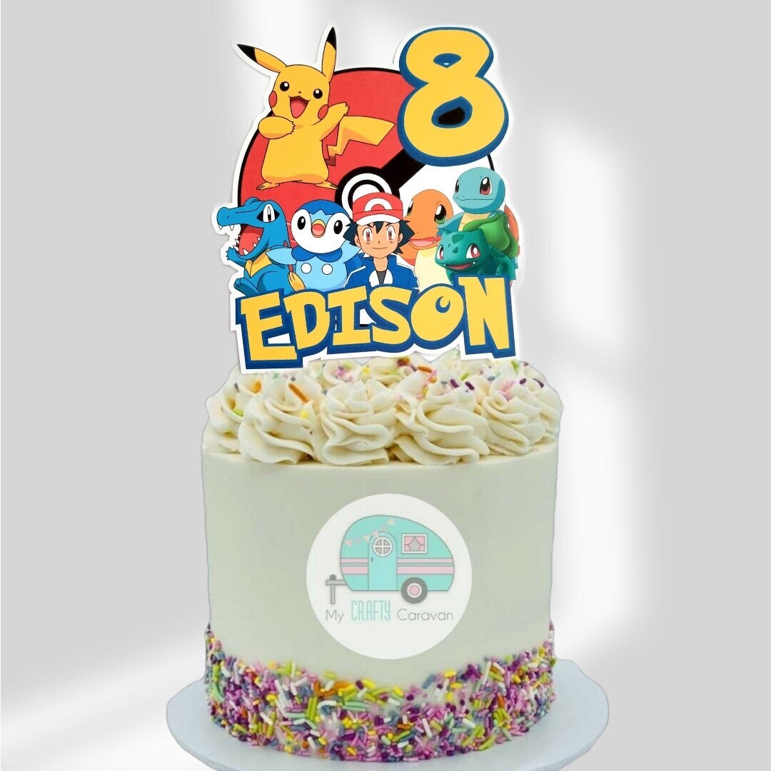 Pokemon Go 2 Edible Birthday Cake Topper