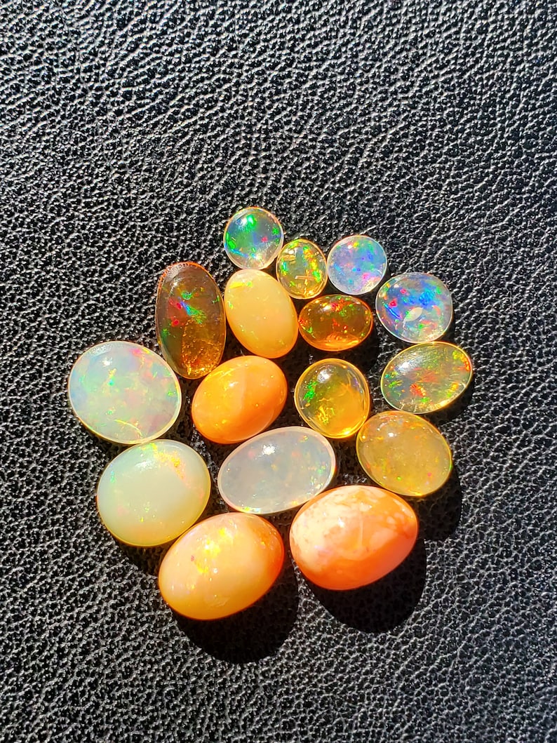 Fire Opal Cabochons Mexican Fire Opal Cabochon Lot