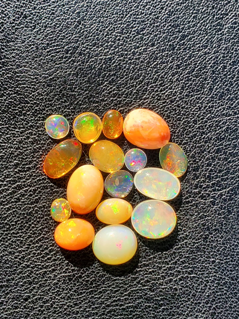 Fire Opal Cabochons Mexican Fire Opal Cabochon Lot