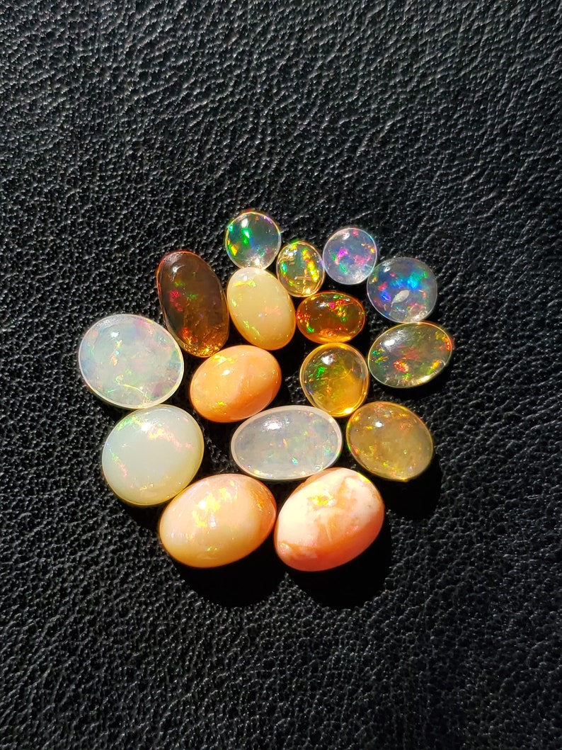 Fire Opal Cabochons Mexican Fire Opal Cabochon Lot