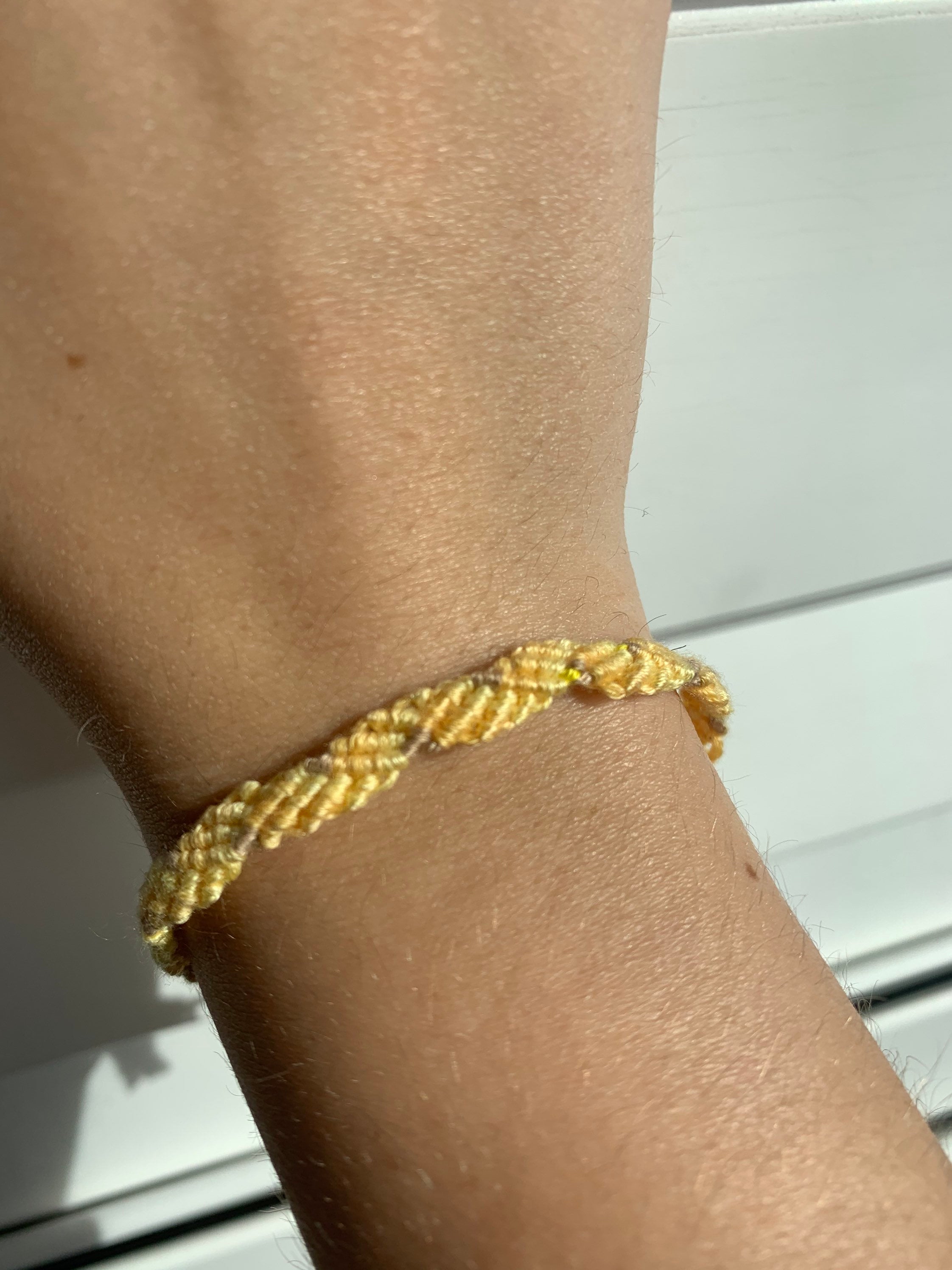 Yellow Zigzag Simple Handmade Friendship Bracelet - Etsy