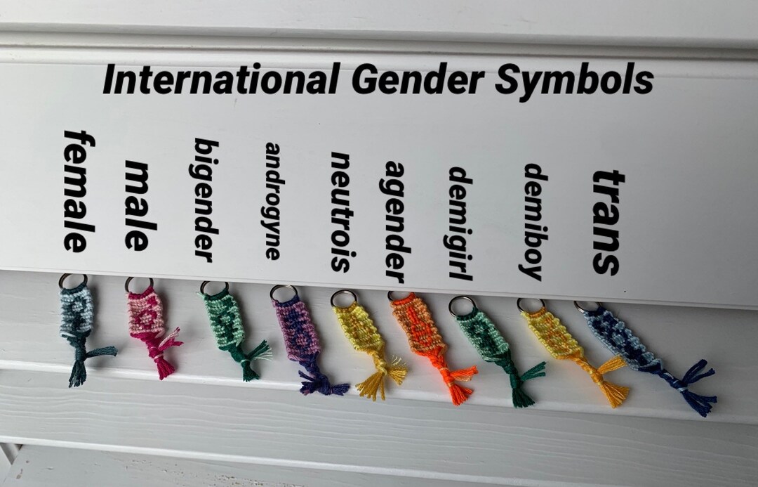 International Gender Symbol Keychain Small Simple Handmade Gender ...