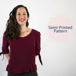 Franki Top Sewing Pattern (Semi- Printed)