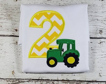 Tractor Birthday Shirt, Farm Birthday Shirt, Boy Birthday Shirt