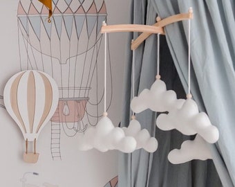 Baby gift, Nursery cloud baby mobile, new mum gift,