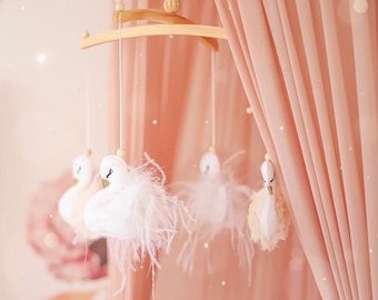 swan baby nursery decor