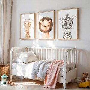 Safari Nursery Prints, Nursery Wall Art, Baby Animal Prints, Kids Room Decor, Safari Animal Prints, Gender Neutral Nursery, PRINT AT HOME