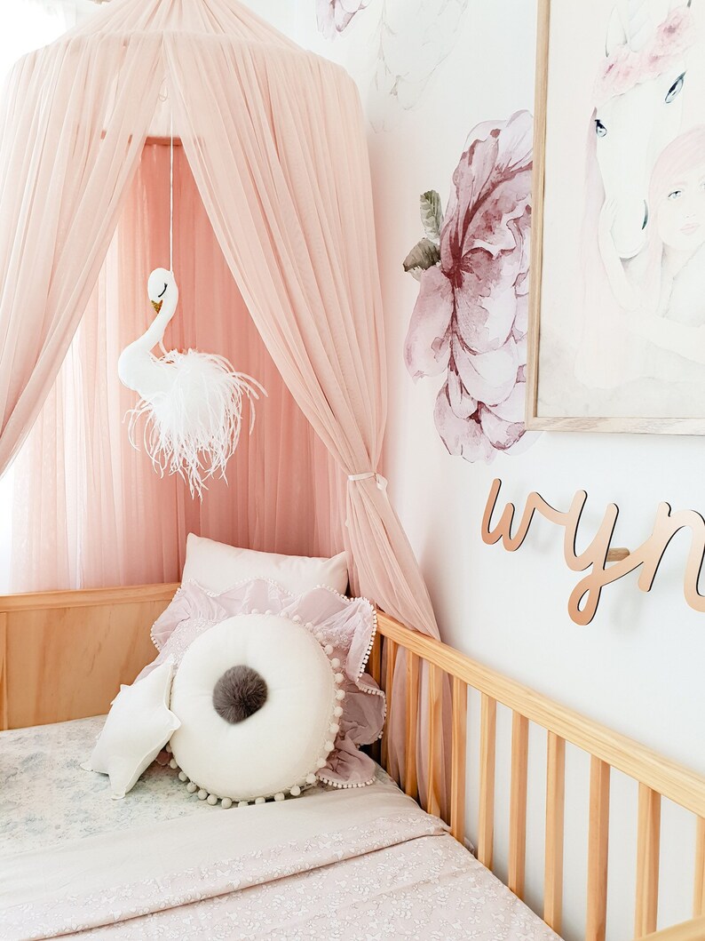 baby girl swan nursery