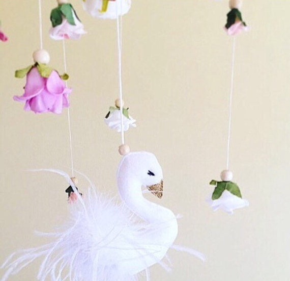 swan nursery mobile