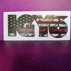 IGY6- I got your 6, Red Line, Fire, Fire fighters, Vinyl Decal