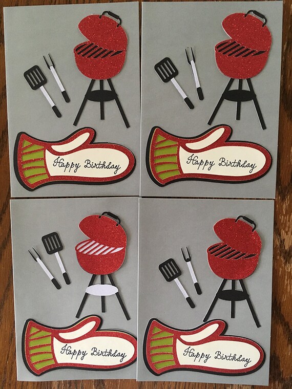 Happy Birthday Card Barbecue And Tools Men Guys Boys Etsy