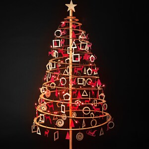 Spira large wooden Christmas tree 138 cm 54 in image 10