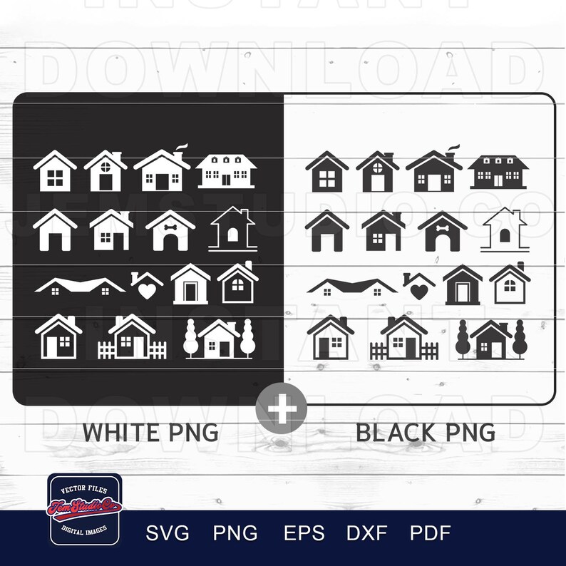 House Clipart SVG Bundle: Realtor Real Estate Design (digital Download ...