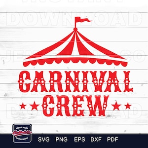 Carnival Crew SVG : conception de chemise d'anniversaire de cirque (téléchargement numérique)