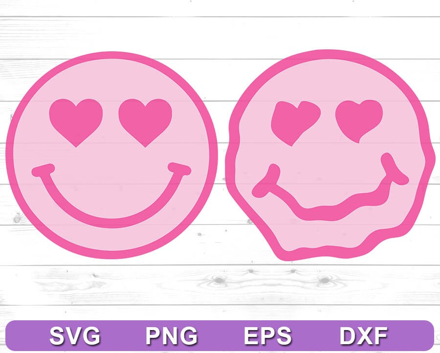 Valentine Heart Eyes Emoji Classic Round Sticker