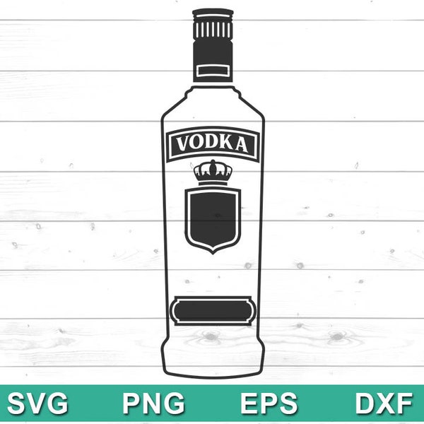 Vodka Bottle Svg - Vodka Clipart, Vodka svg, Alkohol svg, Dateien für Cricut, Silhouette