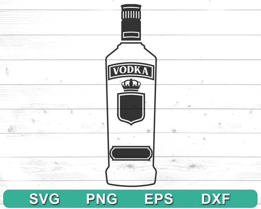 Vodka Bottle Svg Vodka Clipart Vodka Svg Alcohol Svg Etsy Canada