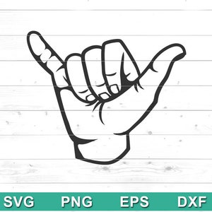 Shaka Hand Sign Svg - hang los shirtontwerp, hang losse svg, hang losse sticker png, - Cricut DIY, Silhouette Cameo (svg, png, eps, dxf)
