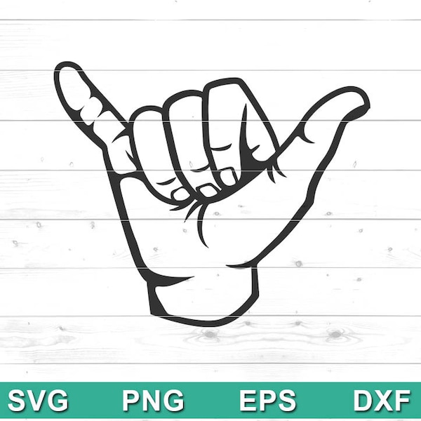 Shaka Hand Sign Svg - hang loose shirt design, Hang Loose svg, hang loose sticker png, - Cricut DIY, Silhouette Cameo (svg, png, eps, dxf)