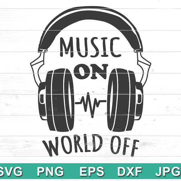 Headphones svg file - Music svg, Music symbols svg - svg png dxf eps jpg - Personal & Commercial Use