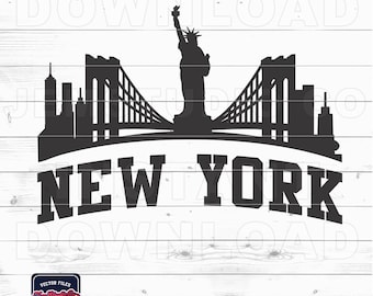 New York City Skyline SVG: Hoodie, T-shirt Design (Digital Download)