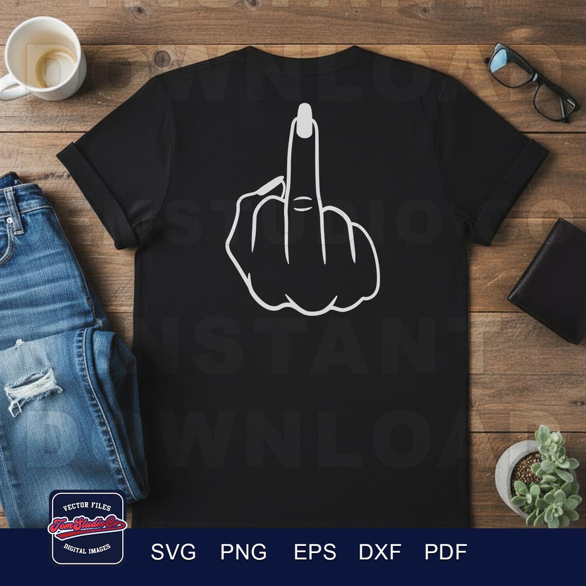 Middle Finger Hand Sign SVG: Woman's Gesture Cut File (digital Download ...
