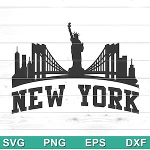 New York City SVG - Silhouette di New York - Design per felpa con cappuccio, maglietta, Tumblr, felpa - Cricut fai da te, Silhouette Cameo (svg, png, eps, dxf)
